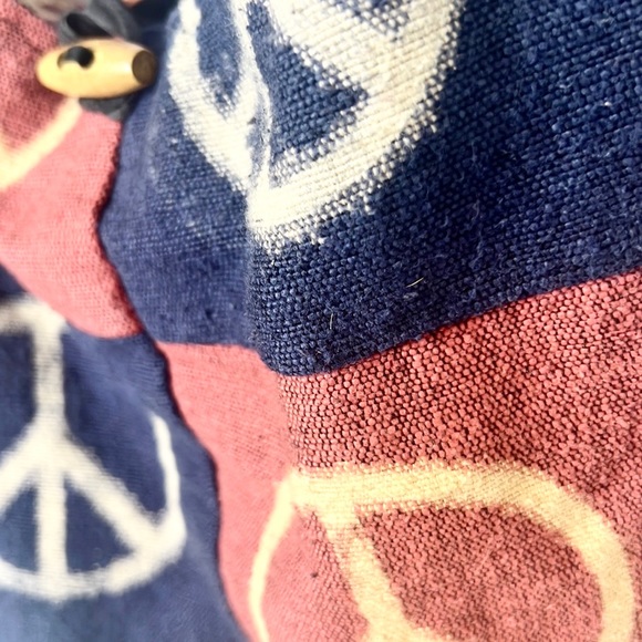 ☮️ Peace Signs Boho Patchwork Style Boho Hobo Hippie Festival Crossbody Bag - Picture 5 of 10